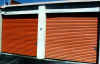 Orange Storage door restored with Everbrite